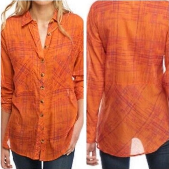 Free People Shore Vibes Button Down Shirt - Picture 2 of 16